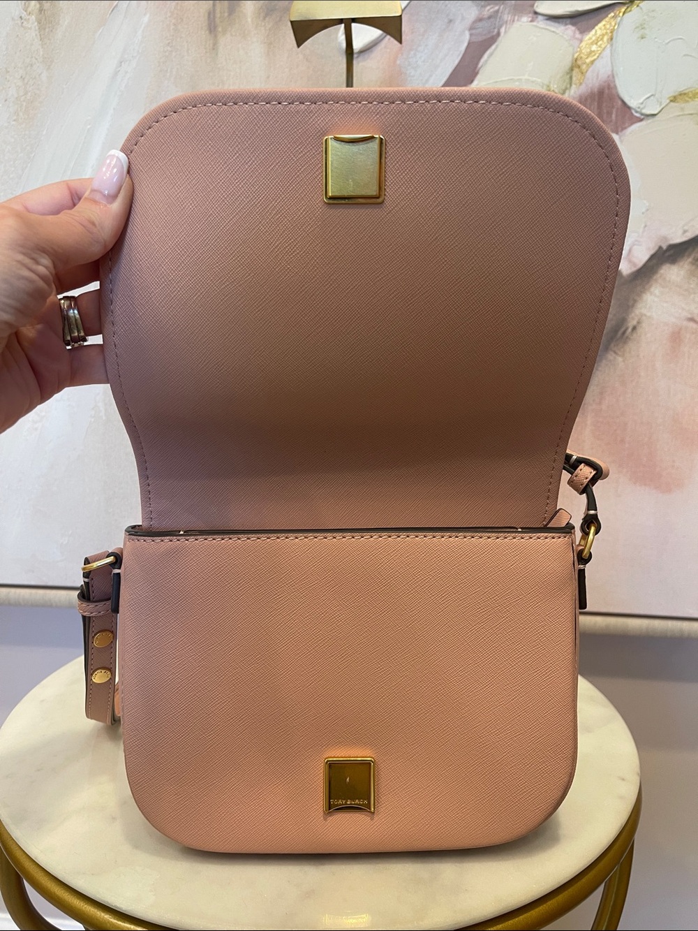 Women’s Pink Emerson Flap Crossbody Bag - Picture 7 of 9